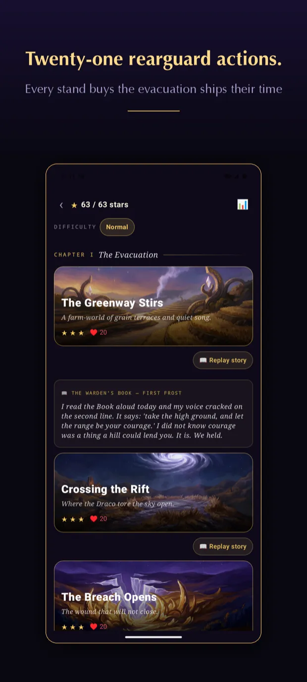 The campaign map on Android