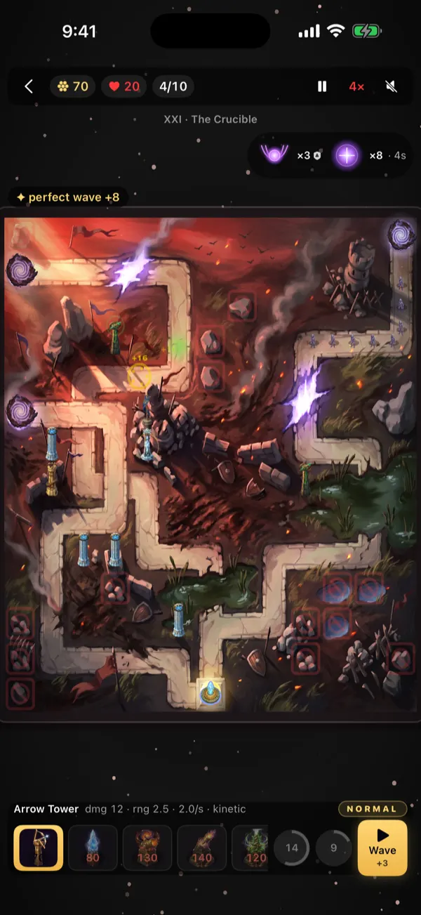 A boss creep advancing on the beacon.